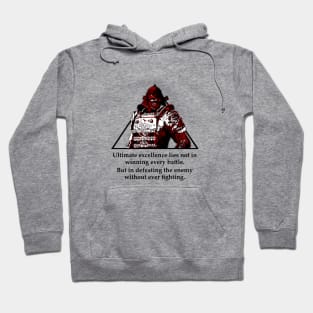 Warriors Quotes XIX: "Ultimate excellence lies not in winning every battle" Hoodie